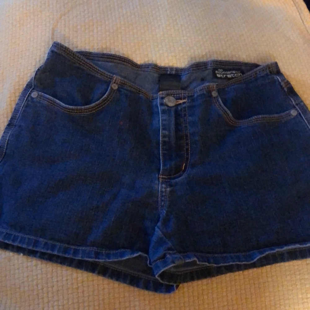 Dark wash jean shorts